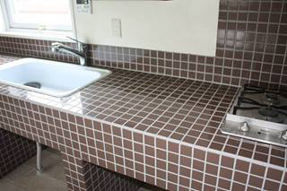 犬と泊まれるコテージのキッチン