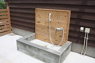 ワンちゃん用のシャワーとドライヤーdogshower